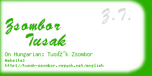 zsombor tusak business card